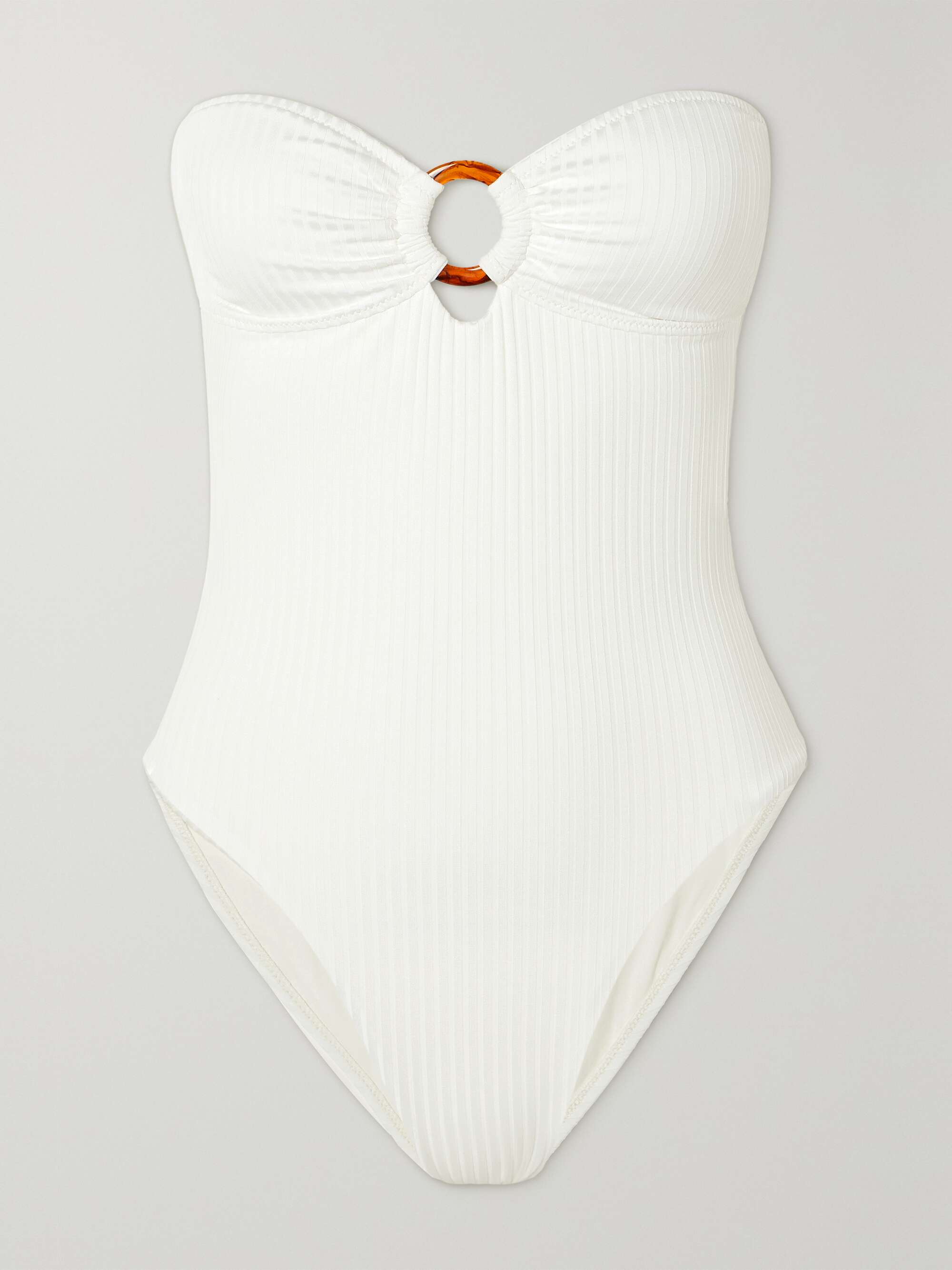 White strapless bathing sales suit