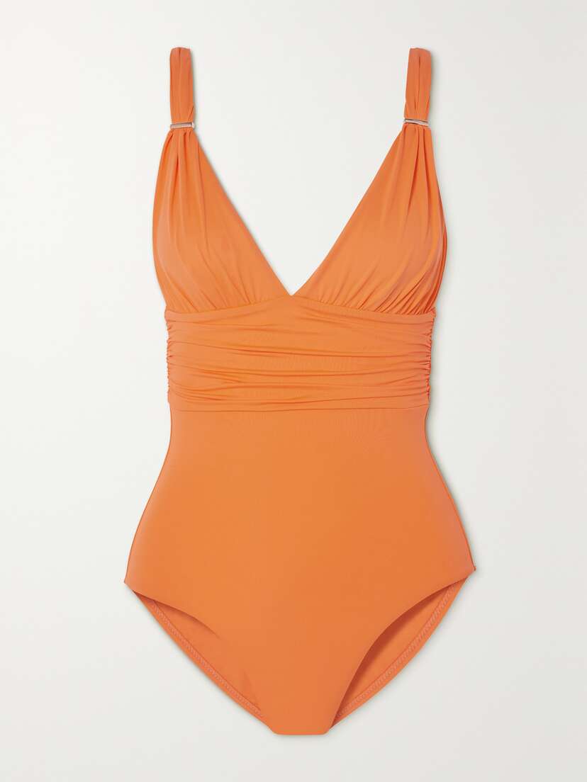 Melissa Odabash Panarea Embellished Ruched Swimsuit