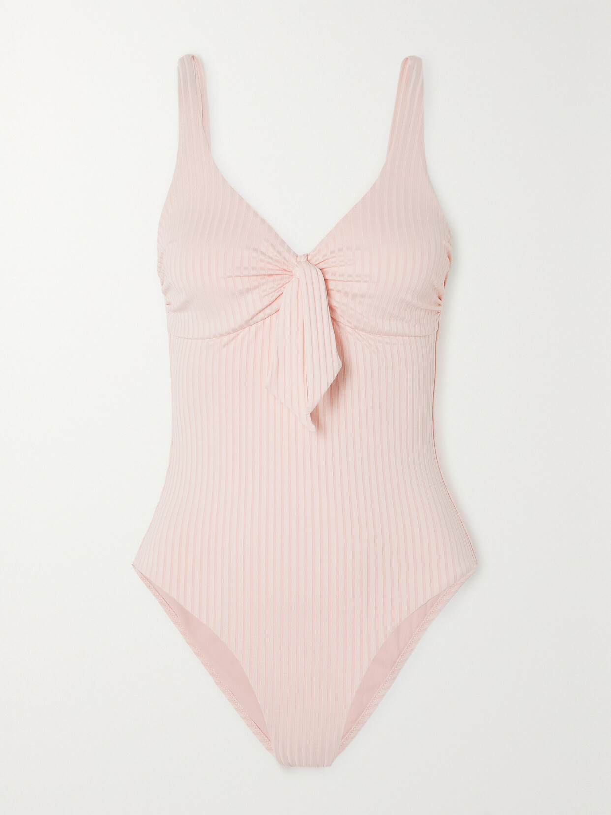 Melissa Odabash - Lisbon Tie-detailed Ribbed Swimsuit - Pink