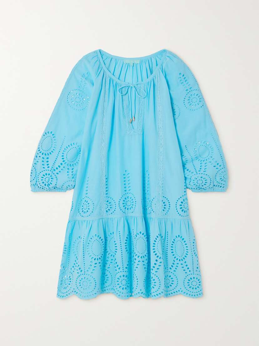 Melissa Odabash Ashley Broderie Anglaise Cotton-voile Coverup - x large