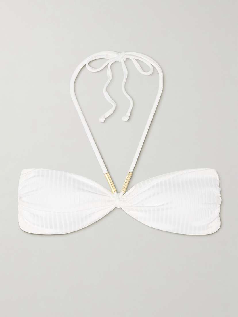 Melissa Odabash Canary Ribbed Halterneck Bikini Top