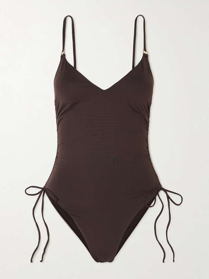Melissa Odabash Havana Tie-detailed Ruched Stretch Swimsuit