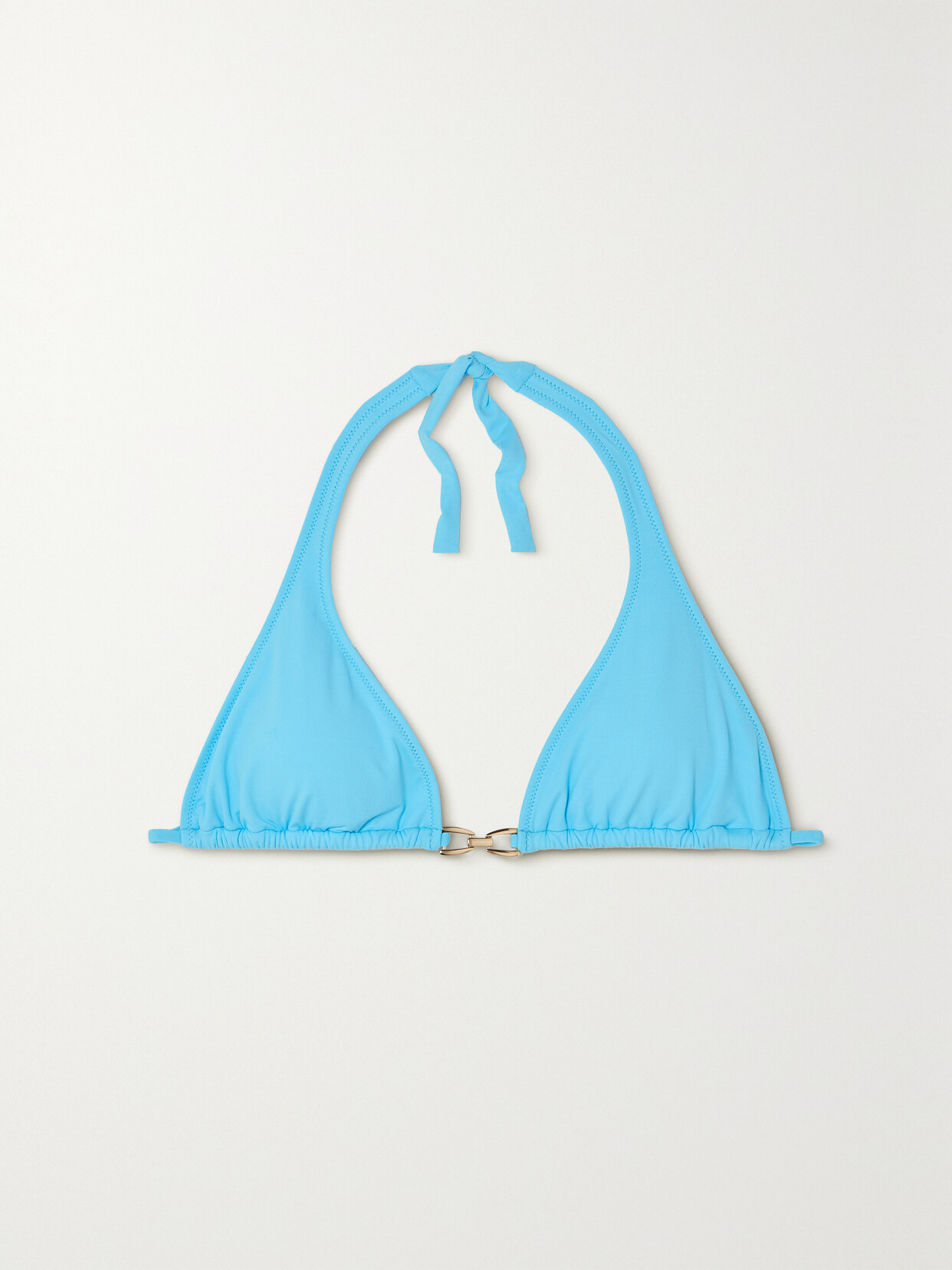 Shop Melissa Odabash Antibes Embellished Halteneck Bikini Top In Blue