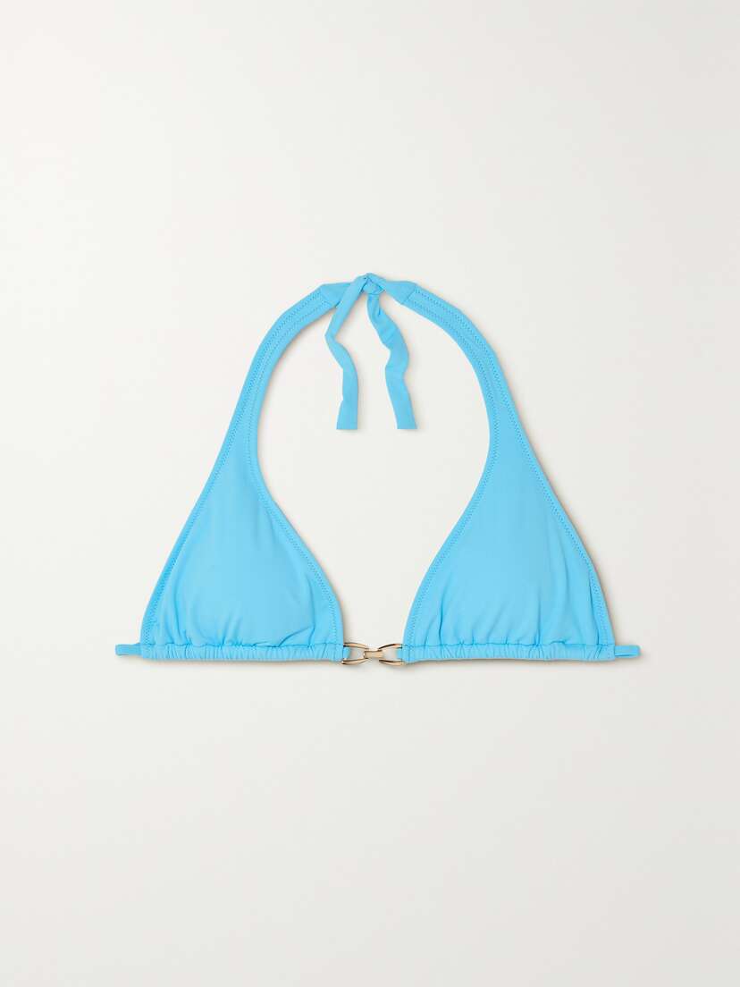 Melissa Odabash Antibes Embellished Halteneck Bikini Top - UK 16