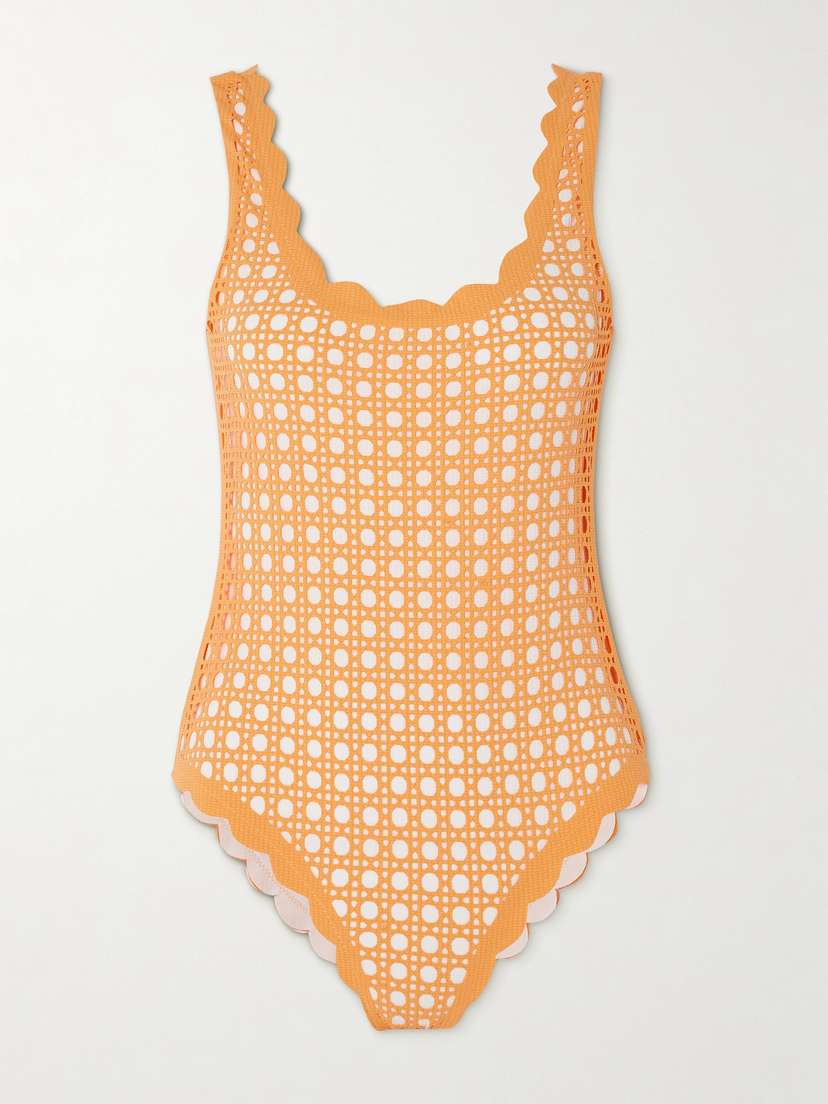Marysia Palm Springs Scalloped Laser-cut Swimsuit