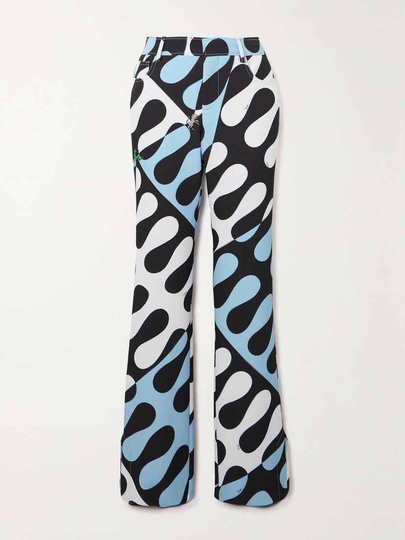 PUCCI Printed Crepe Flared Pants