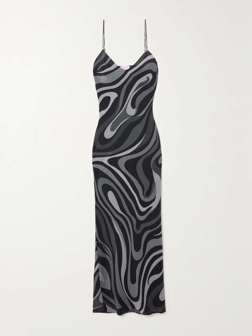 PUCCI Printed Silk-crepe De Chine Maxi Dress