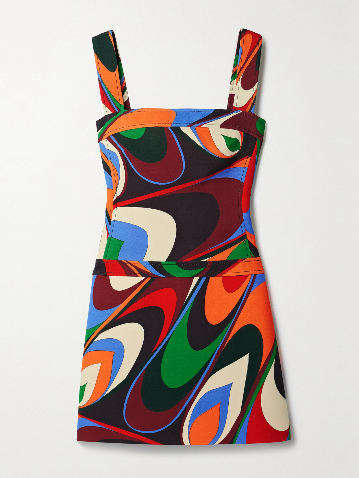 Pucci Printed Cady Mini Dress In Multicolor