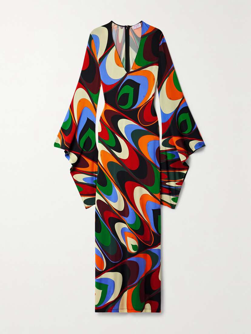 PUCCI Printed Stretch-satin Maxi Dress