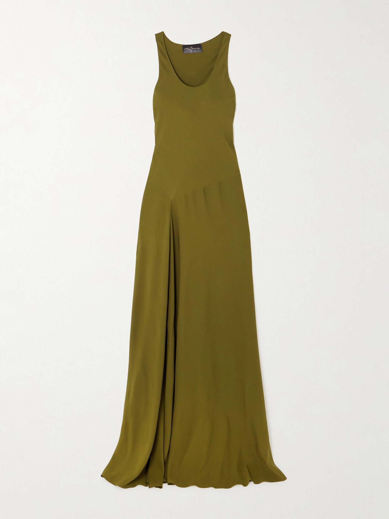 Cortana + Net Sustain Georgia Silk-georgette Maxi Dress In Green