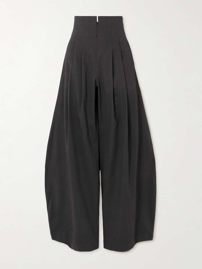 Cortana + Net Sustain Mira Pleated Hemp-blend Wide-leg Pants