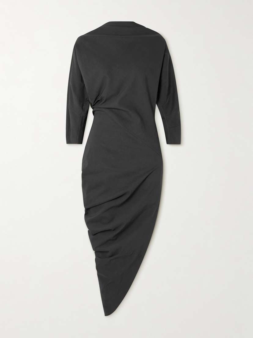 Cortana + Net Sustain Mira Asymmetric Hemp-blend Midi Dress