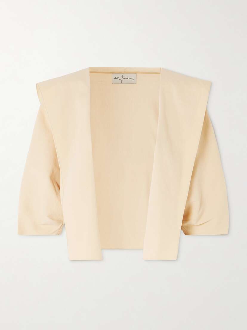 Cortana + Net Sustain Mira Cropped Layered Hemp-blend Jacket