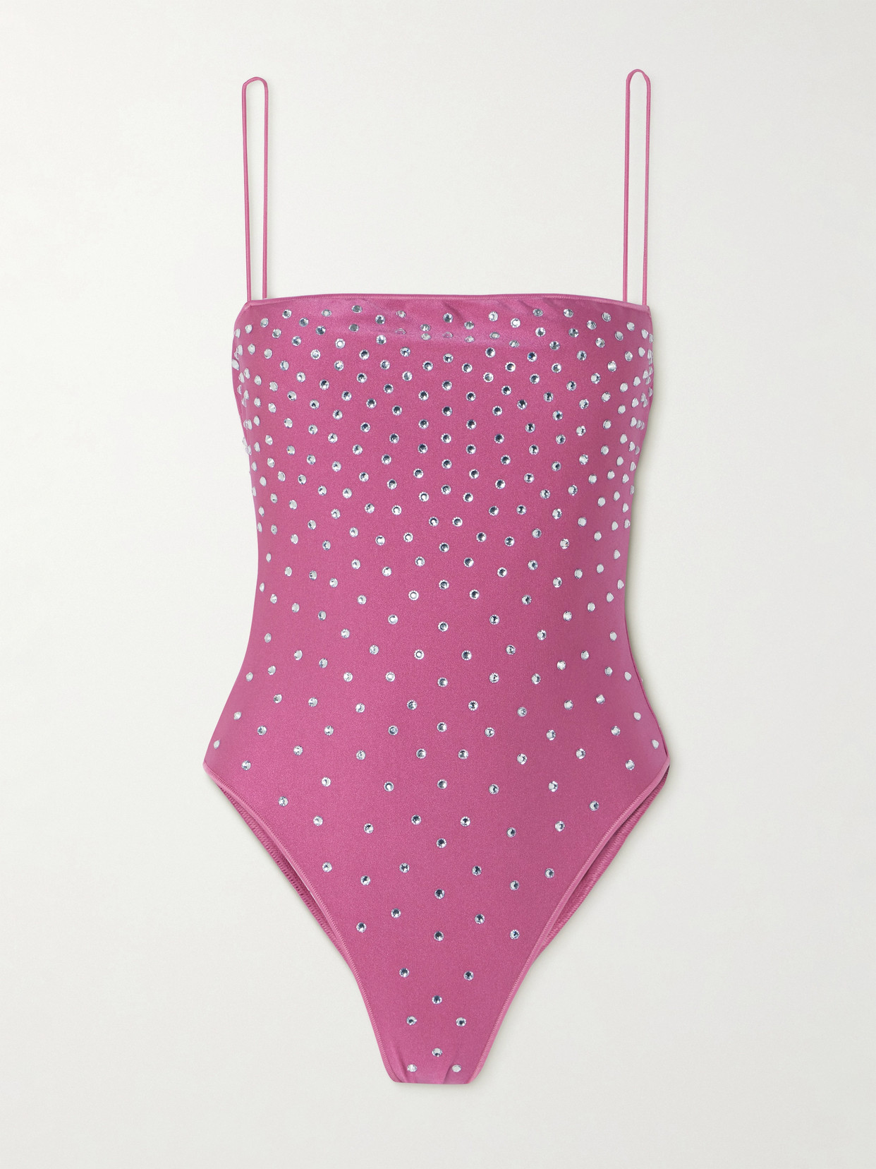 Oseree Crystal-embellished Swimsuit In Pink