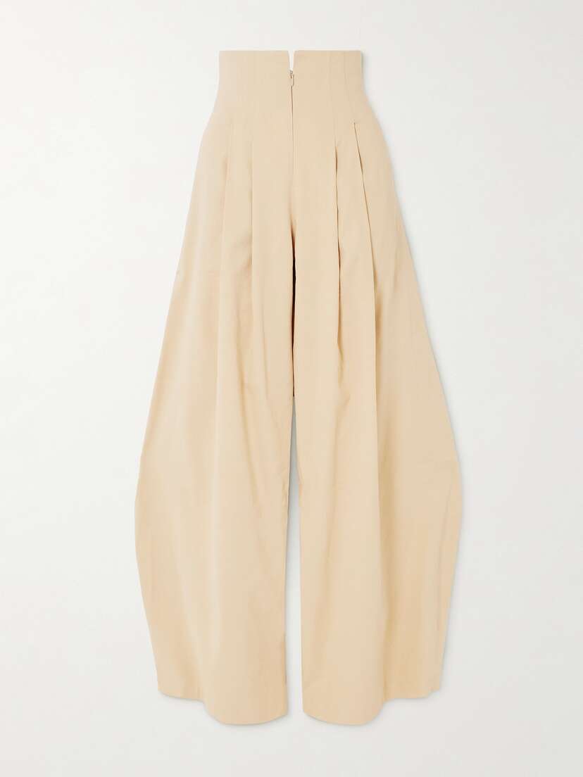 Cortana + Net Sustain Mira Pleated Hemp-blend Wide-leg Pants