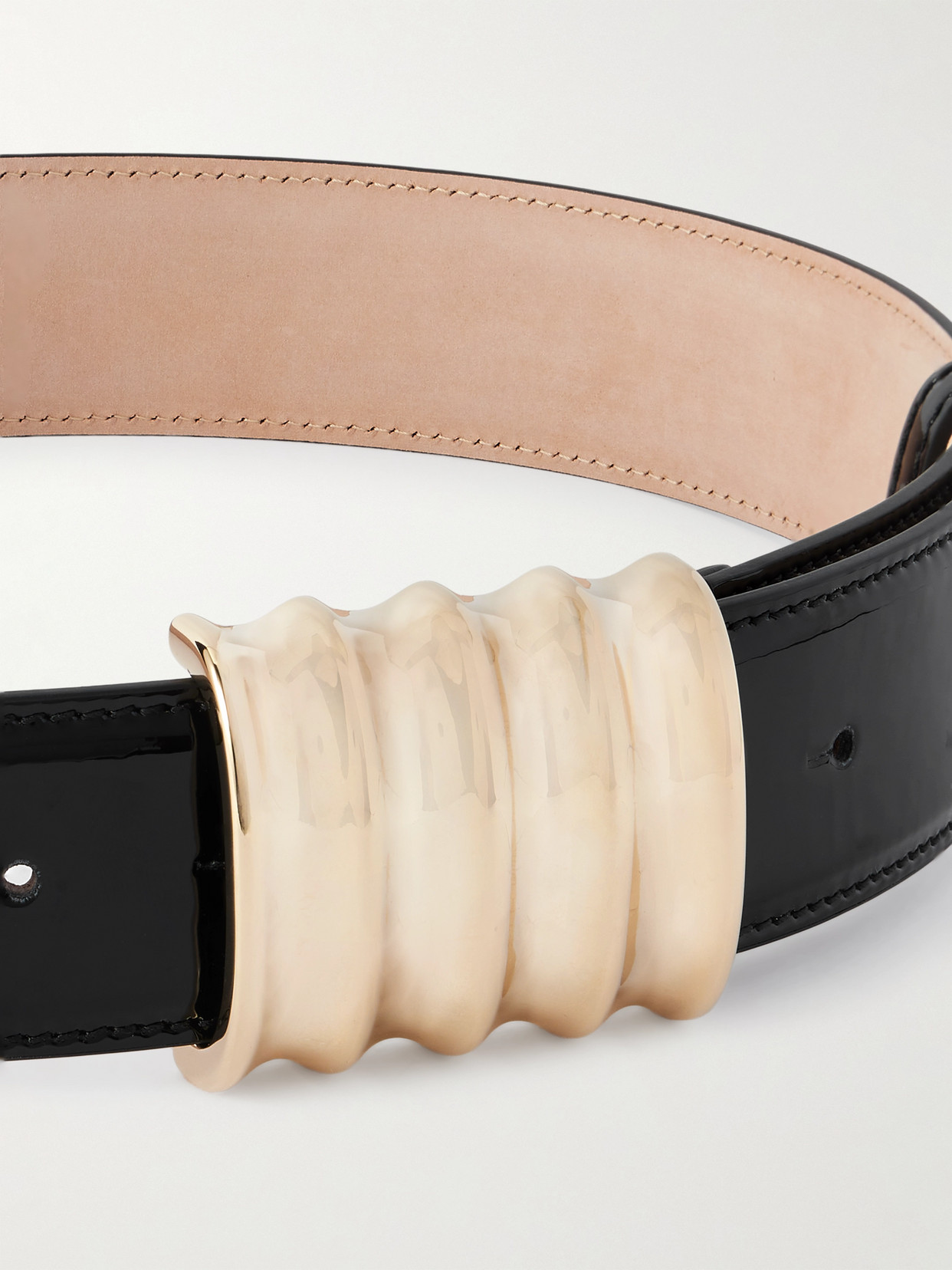 Khaite Julius Medium Leather Belt In Black