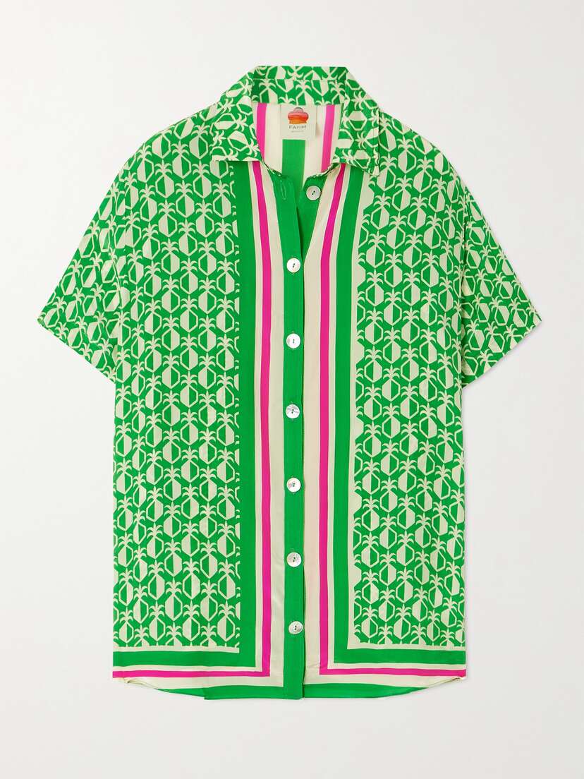 Farm Rio Pineapple Printed Voile Shirt - x large