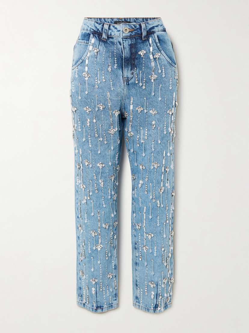 PatBo Embellished Straight-leg Jeans