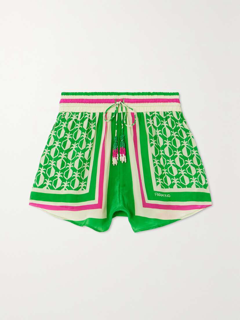 Farm Rio Pineapple Printed Voile Shorts - x large