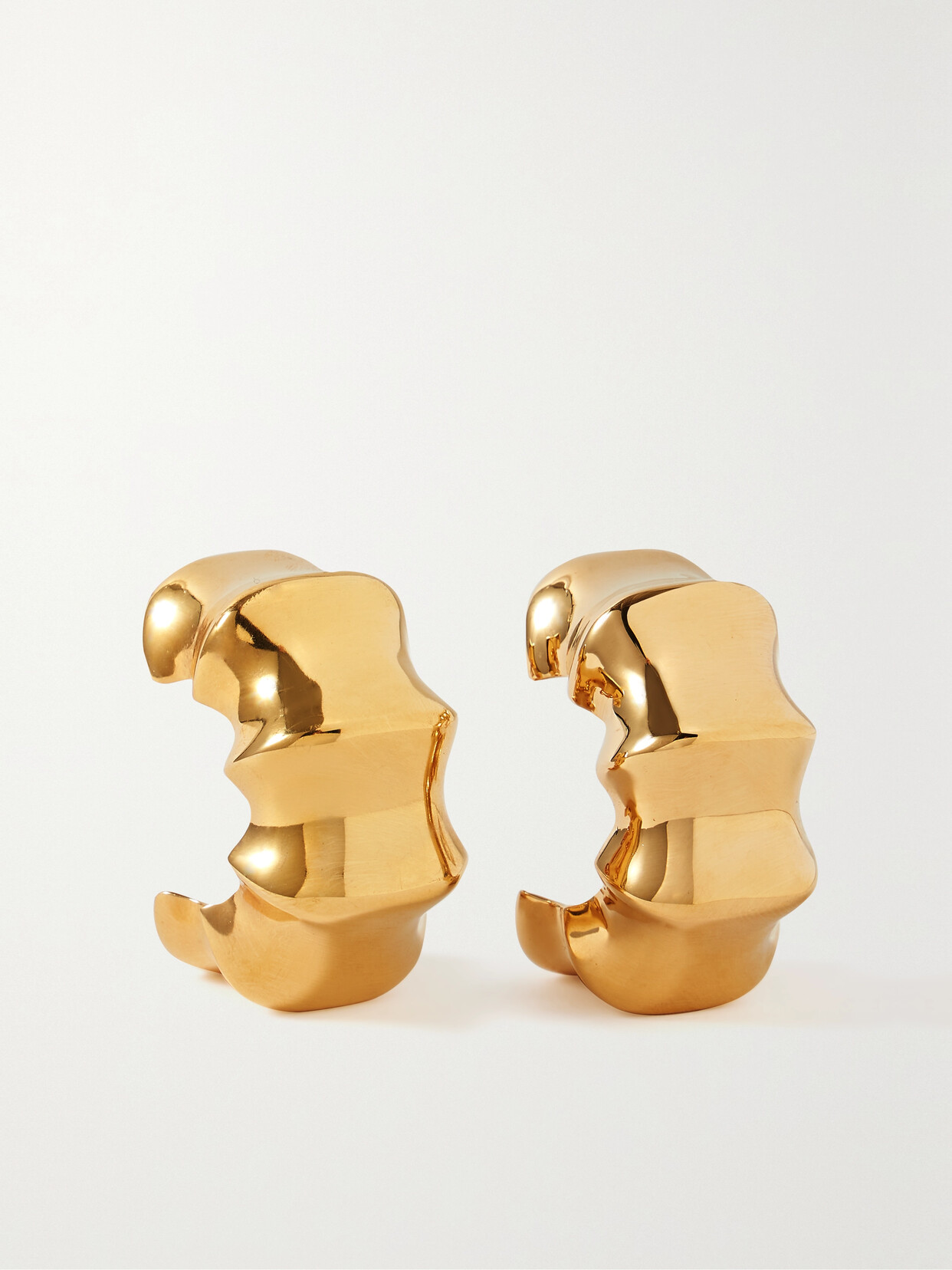 Khaite - Julius Loop Gold-tone Hoop Earrings - One size