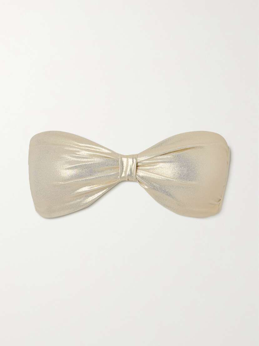 Melissa Odabash Stockholm Metallic Bandeau Bikini Top