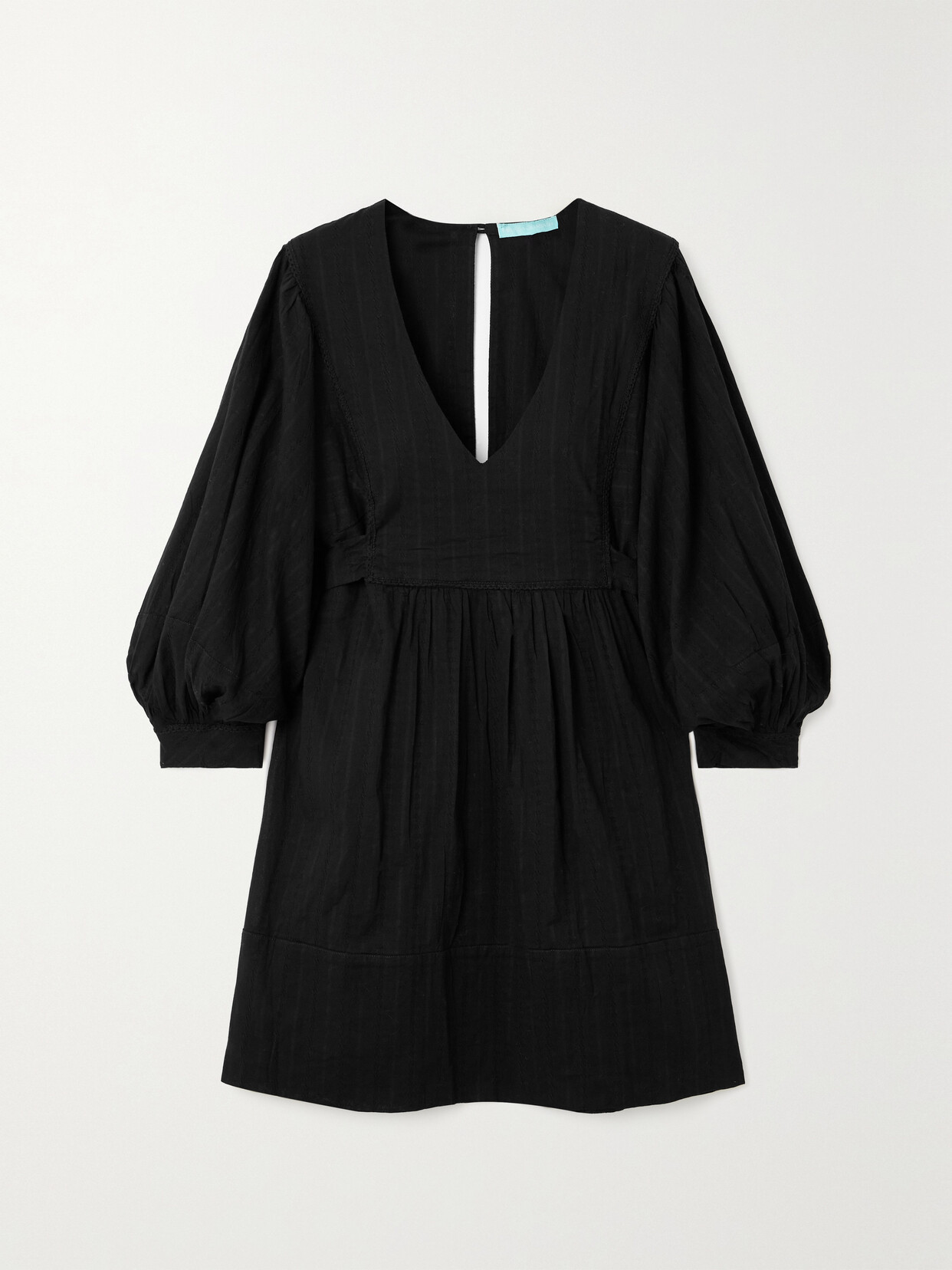 Shop Melissa Odabash Camilla Cotton-jacquard Mini Dress In Black