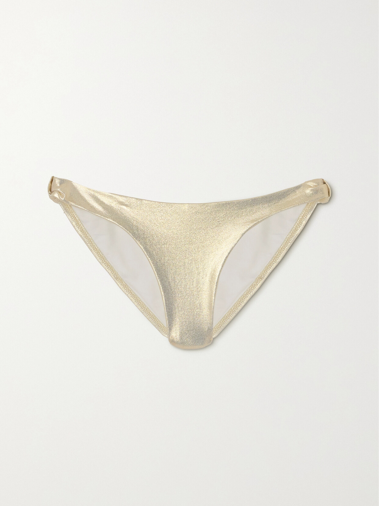 Melissa Odabash Stockholm Metallic Bikini Briefs In Gold