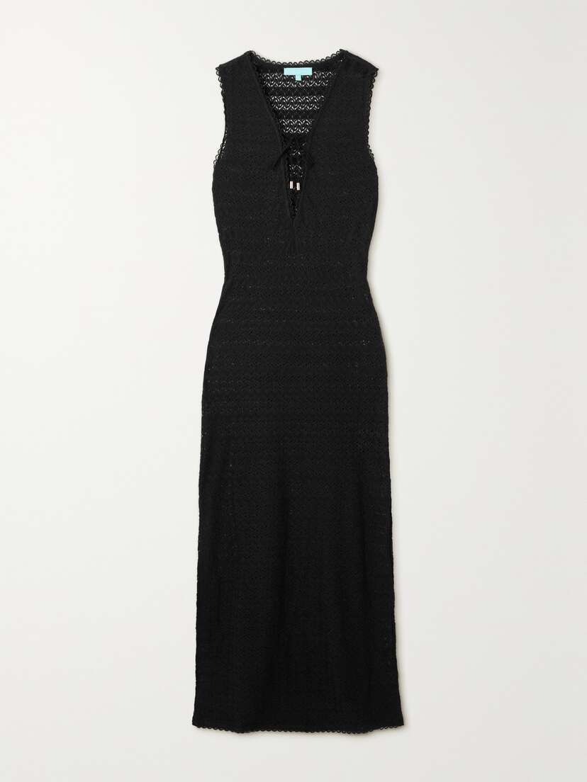 Melissa Odabash Maddie Lace-up Crochet-knit Maxi Dress
