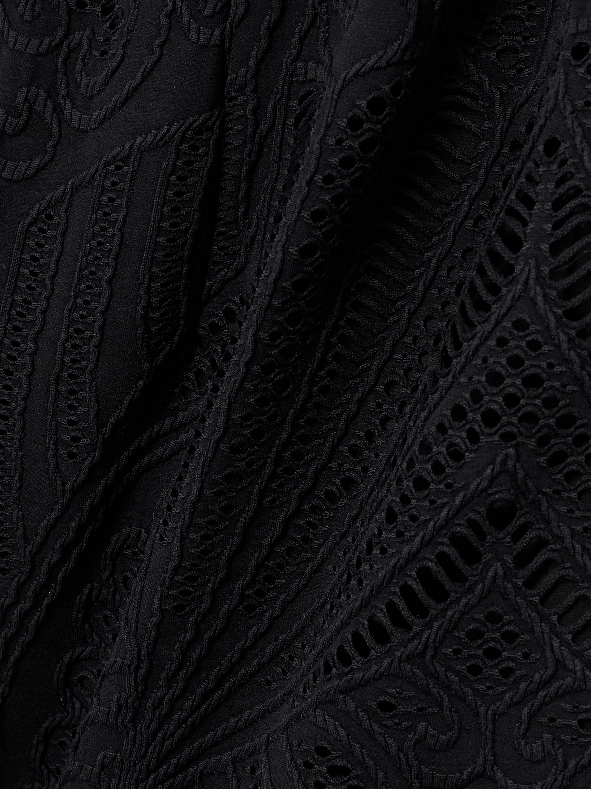 PatBO Fringed broderie anglaise mini dress