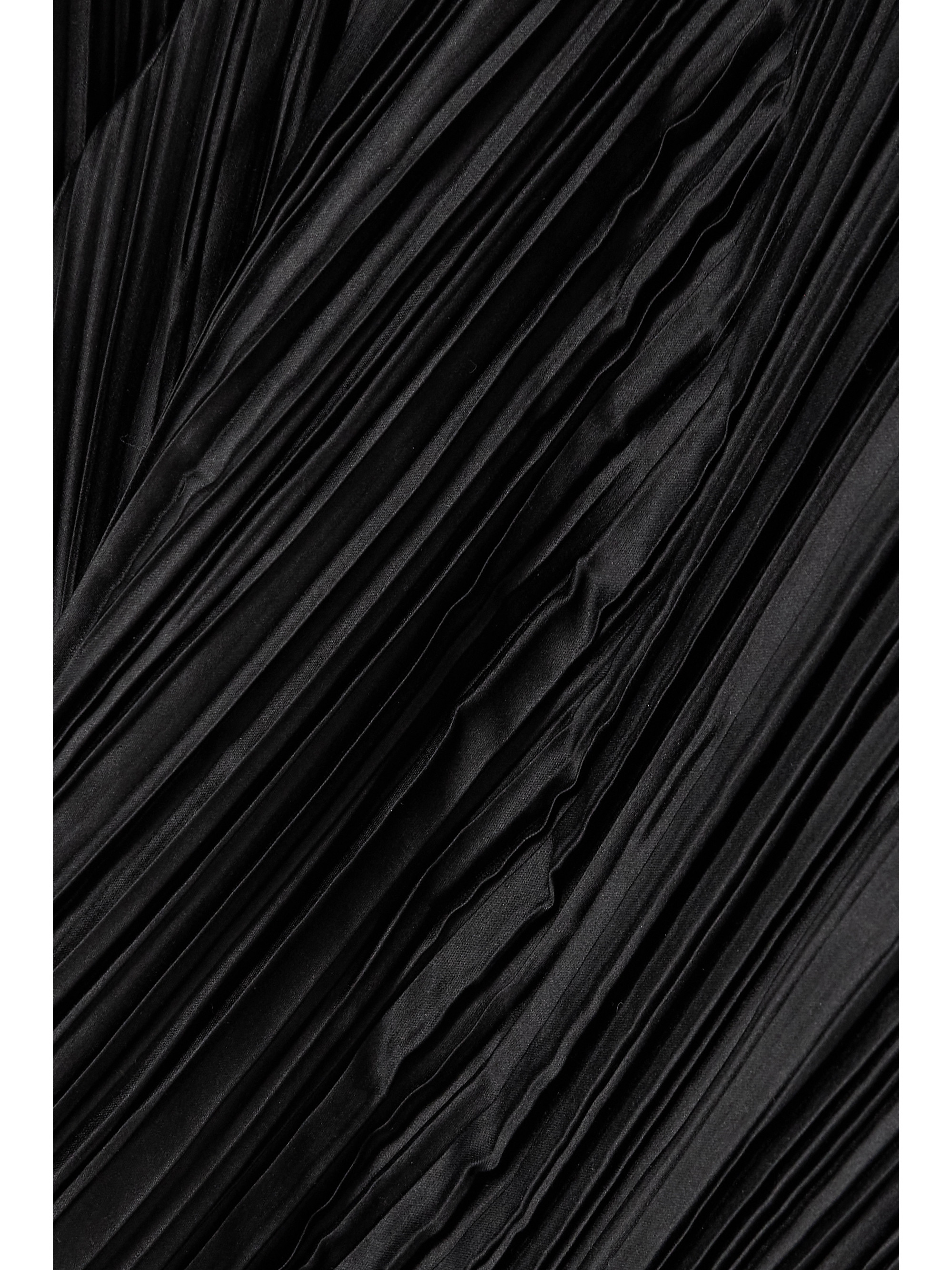 Cult Gaia Mitra embellished cutout plissé-satin halterneck gown thumbnail