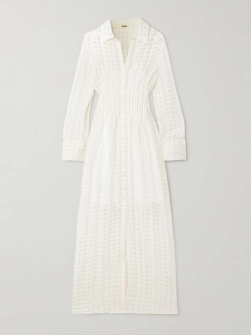 Cult Gaia Pernille Checked Textured Woven Coverup - x large