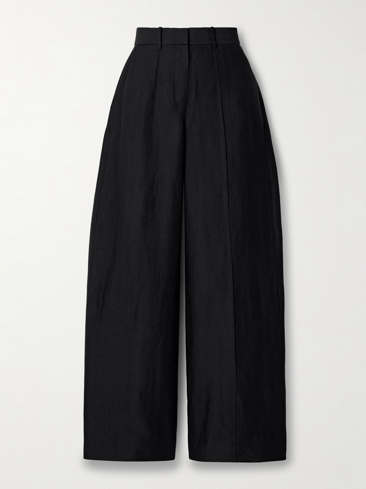 Cult Gaia Janine Textured Woven Wide-leg Trousers In Black