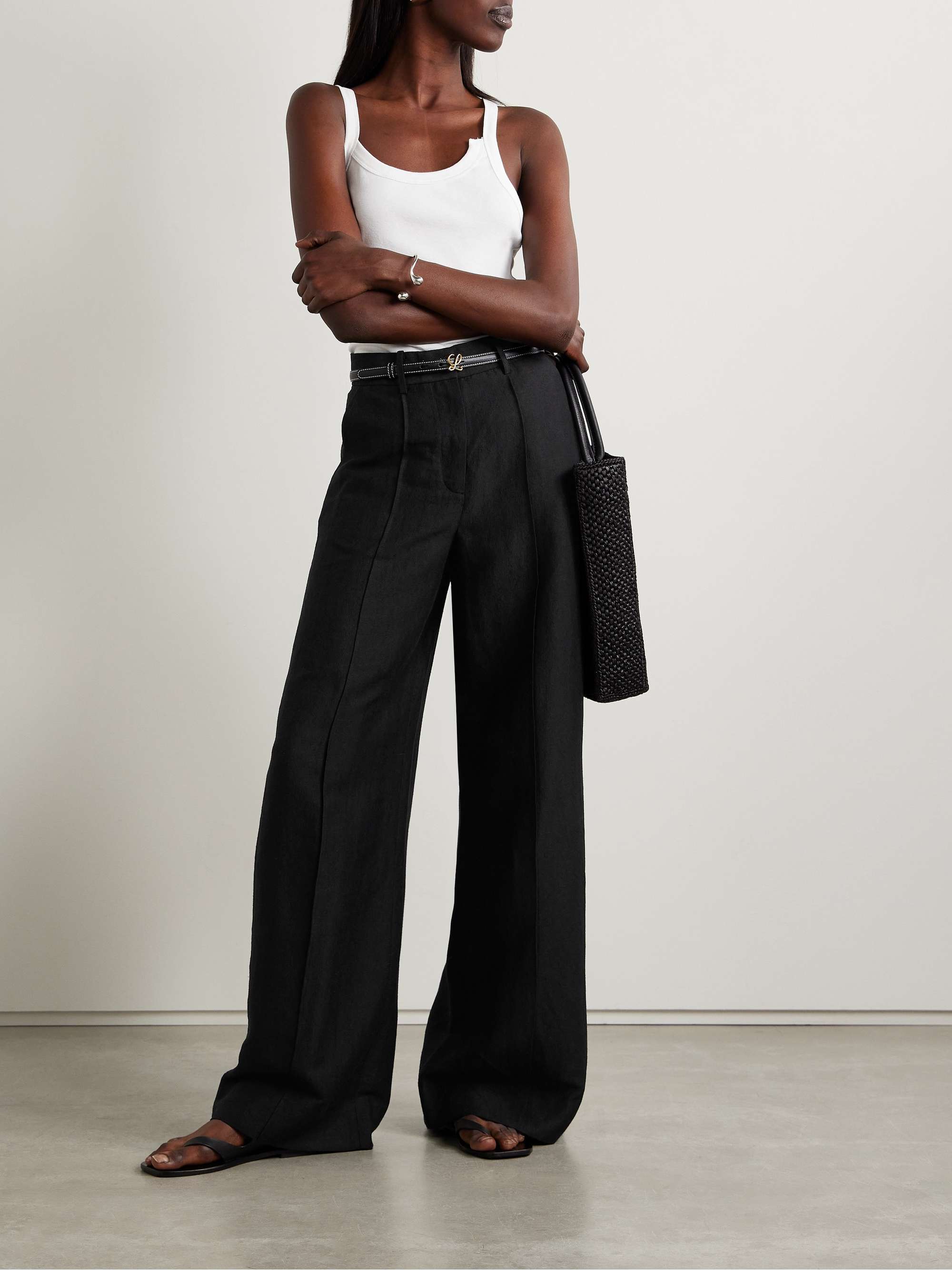 CULT GAIA Janine textured woven wide-leg pants