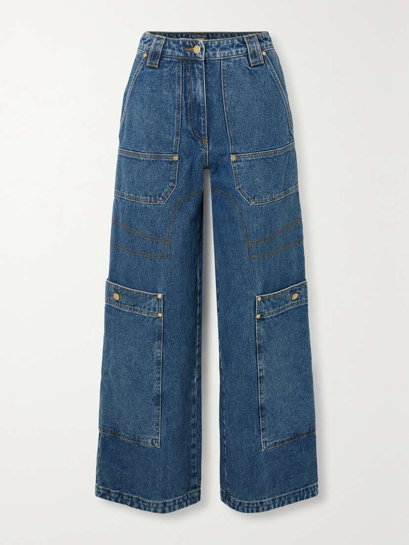 Cult Gaia Wynn High-rise Wide-leg Cargo Jeans