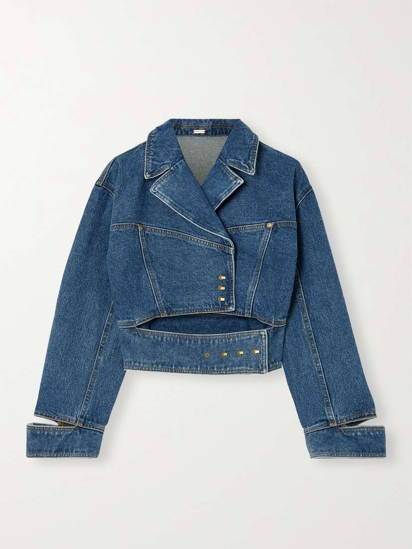 Cult Gaia Georgia Cutout Denim Jacket