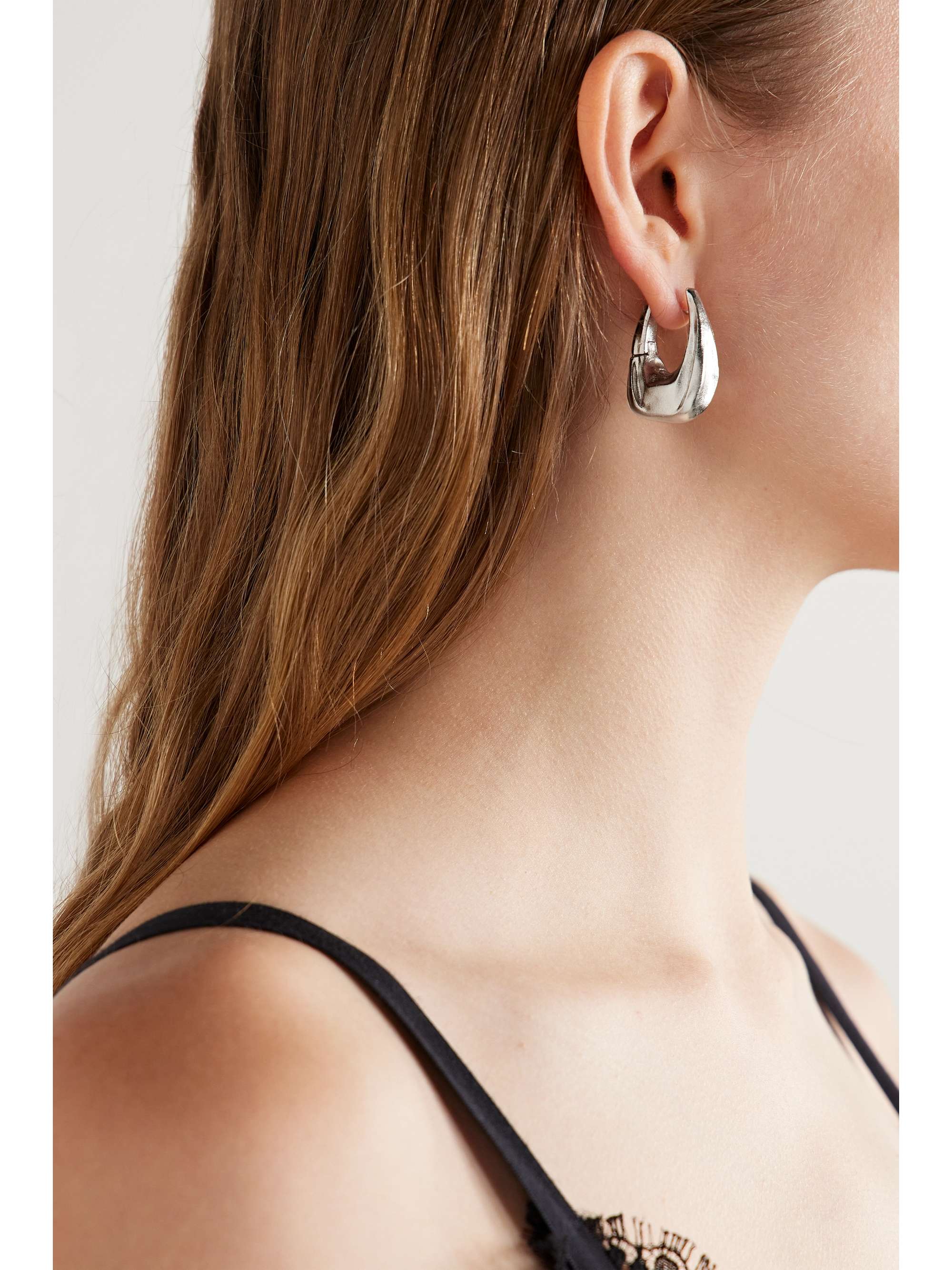 Olivia Statement Drop Earrings Silver