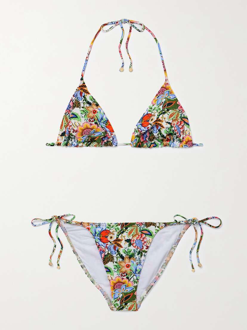 Etro Floral-print Bikini - x large