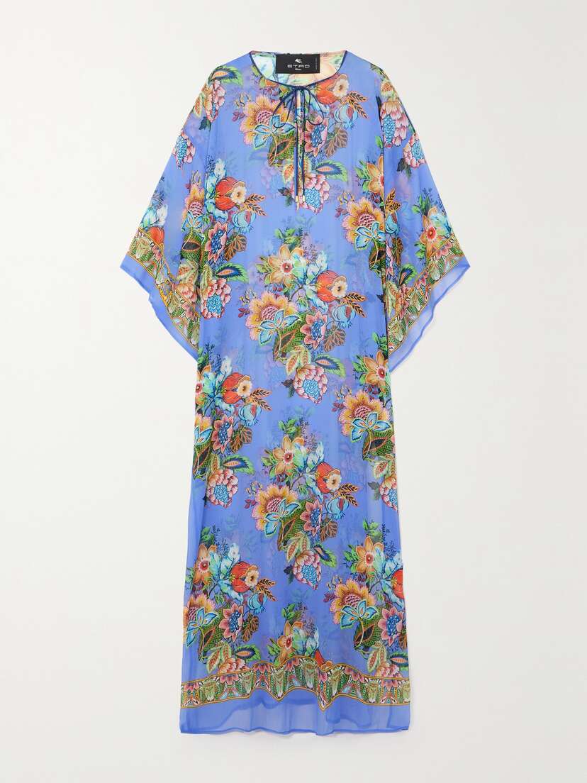 Etro Floral-print Chiffon Kaftan