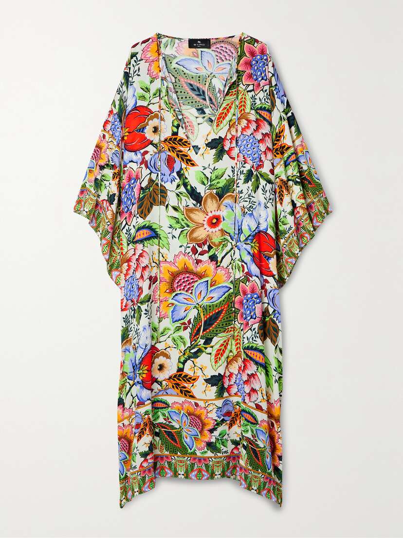 Etro Floral-print Chiffon Kaftan