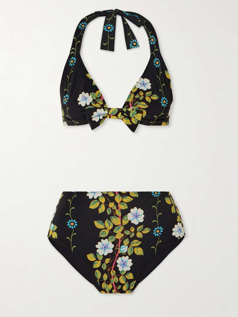 Etro Floral-print Halterneck Bikini - x large