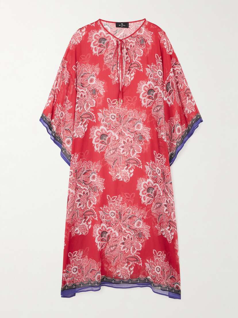 Etro Floral-print Crepon Kaftan