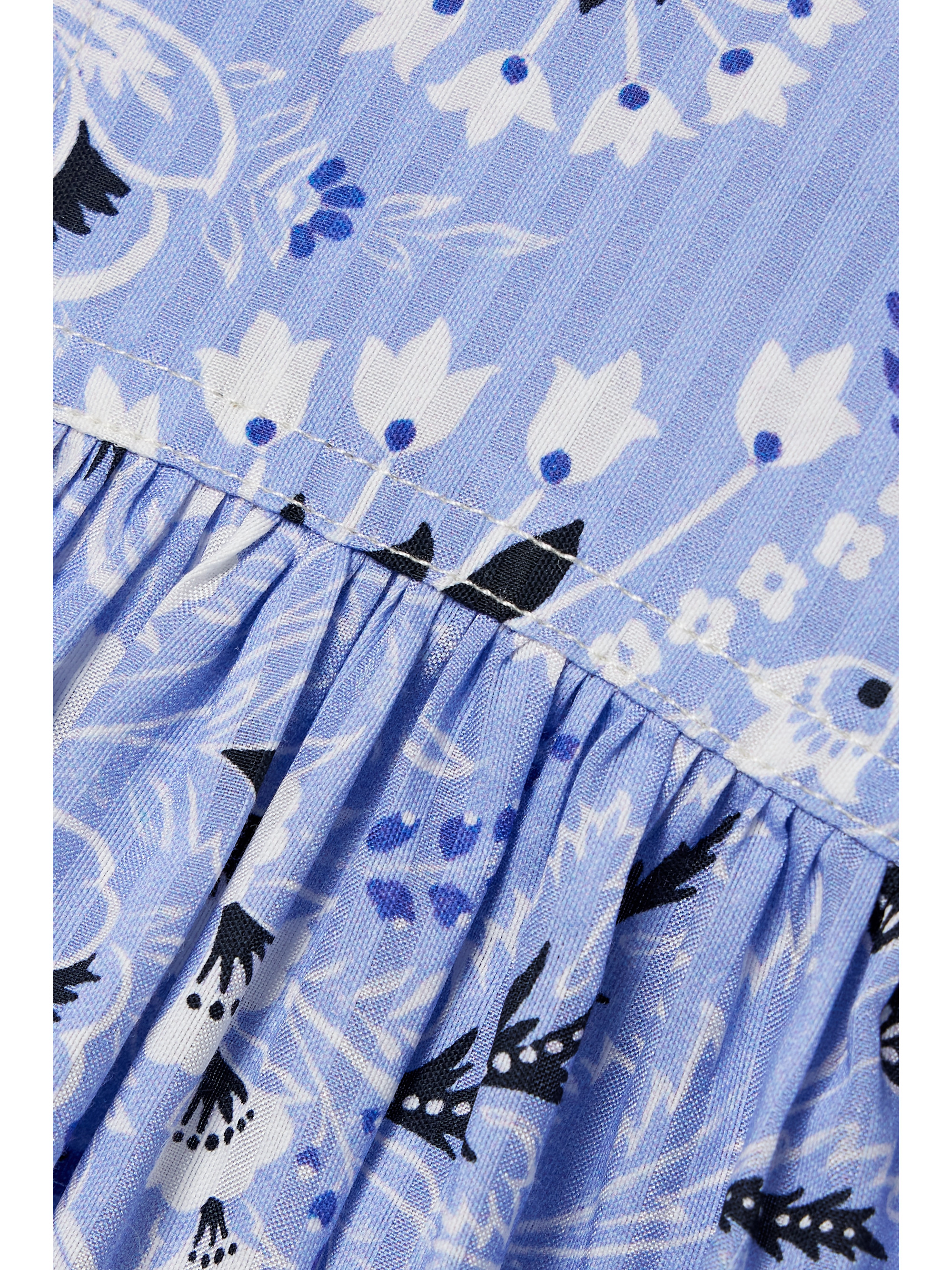 Etro Belted printed cotton and silk-blend voile mini dress