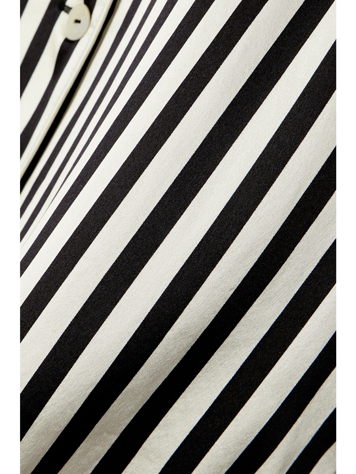Olivia Von Halle Lila Nika Striped Silk Long Pajama Set In Nika Core