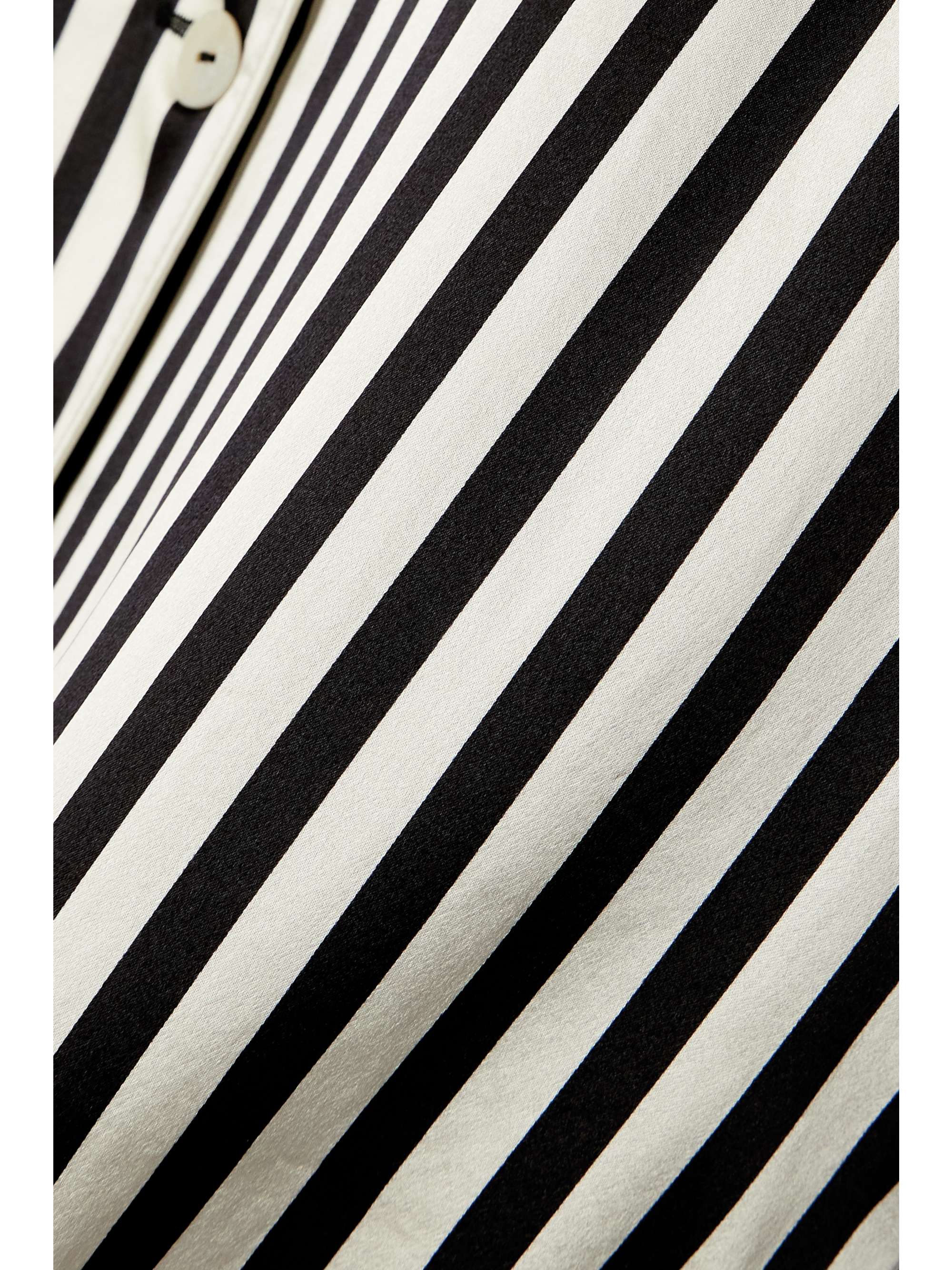 OLIVIA VON HALLE Lila striped silk-satin pajama set