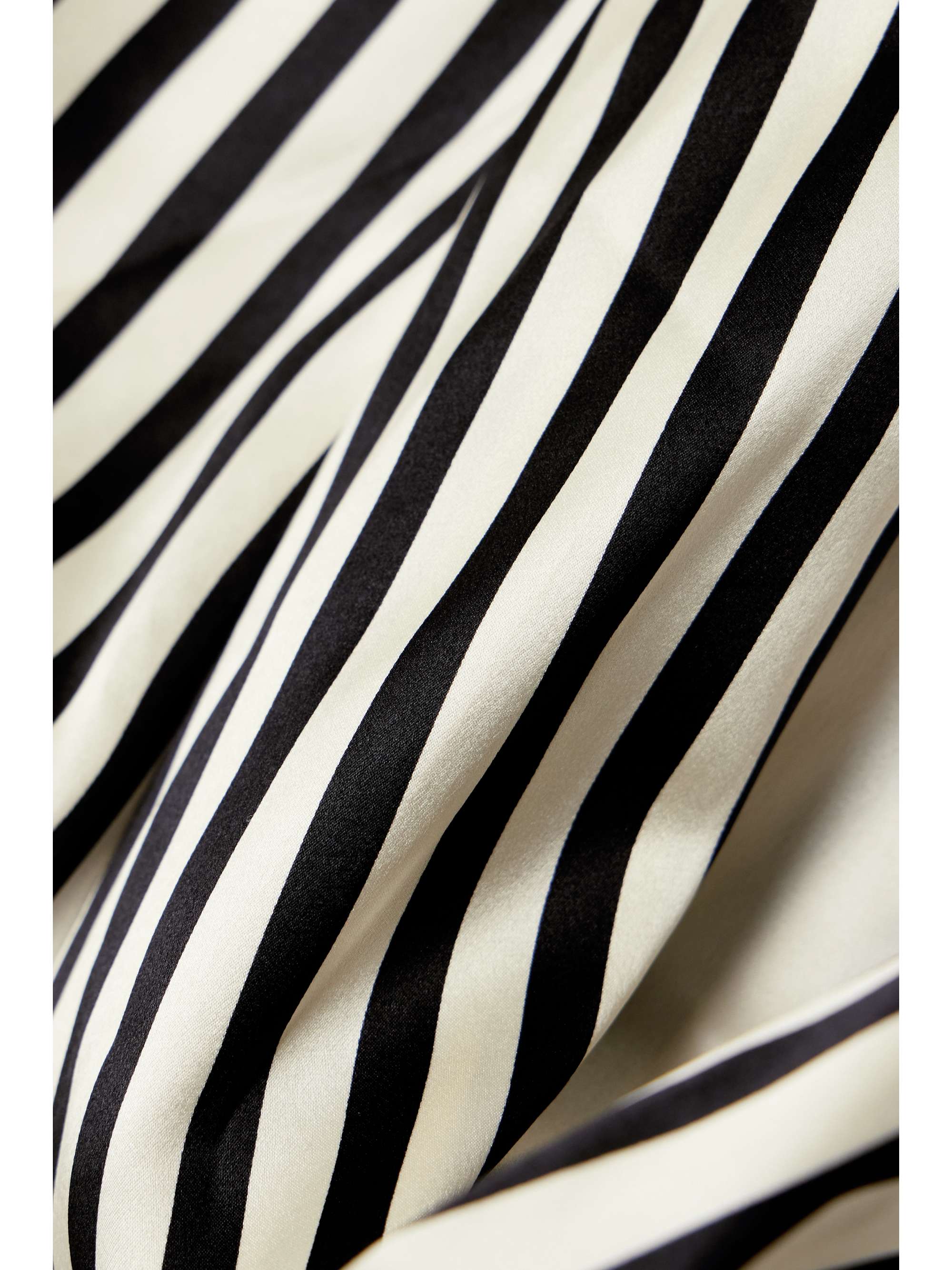 OLIVIA VON HALLE Capability striped silk-satin robe