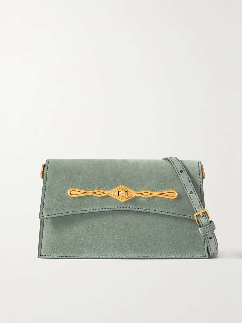 Métier + Fernando Jorge Roma Mini Embellished Suede Shoulder Bag