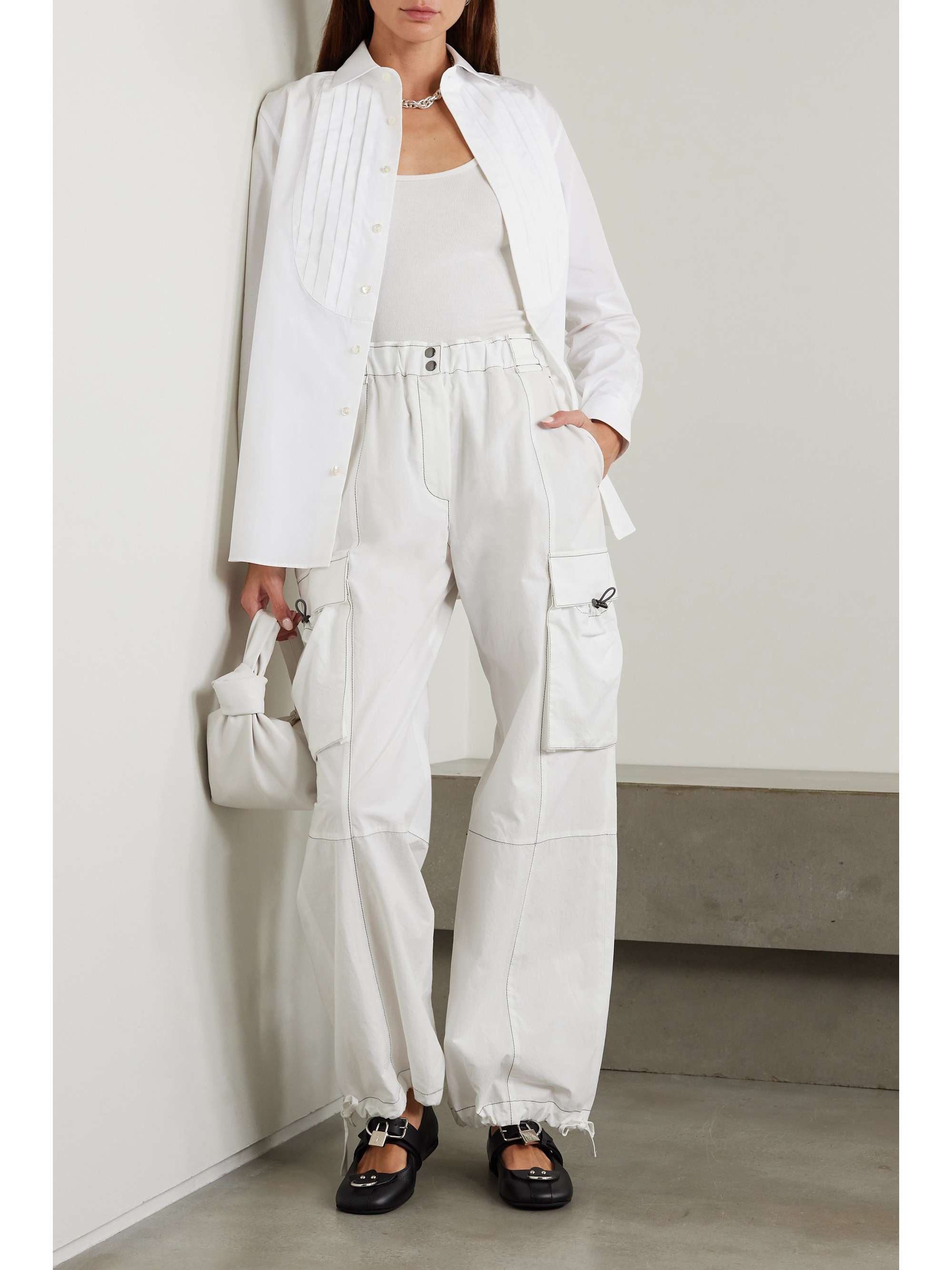 SÉBLINE Bunny pintucked cotton-poplin shirt | NET-A-PORTER