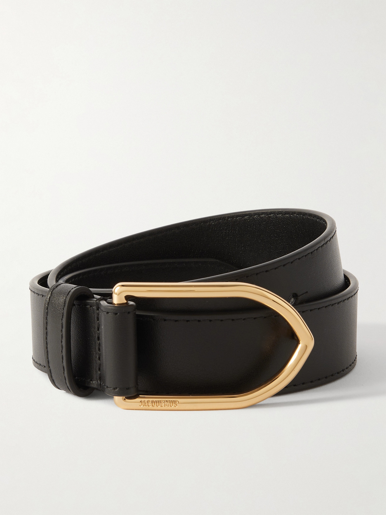 Jacquemus La Ceinture Bambino Leather Belt In Black