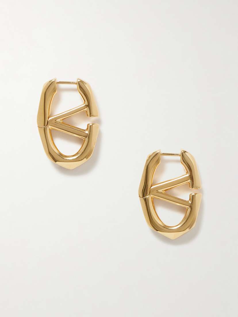 Valentino Garavani Vlogo Boldies Gold-tone Earrings