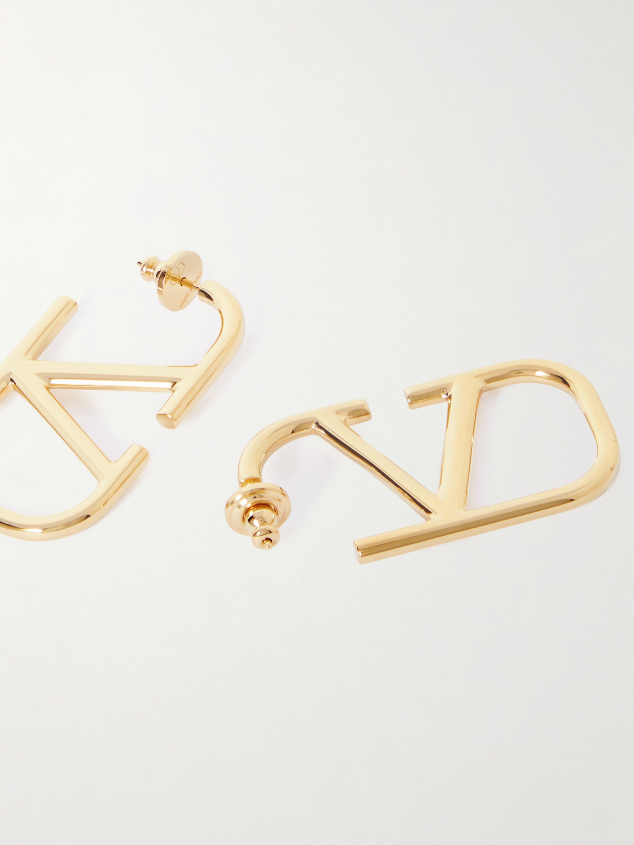 Shop Valentino Vlogo Gold-tone Earrings